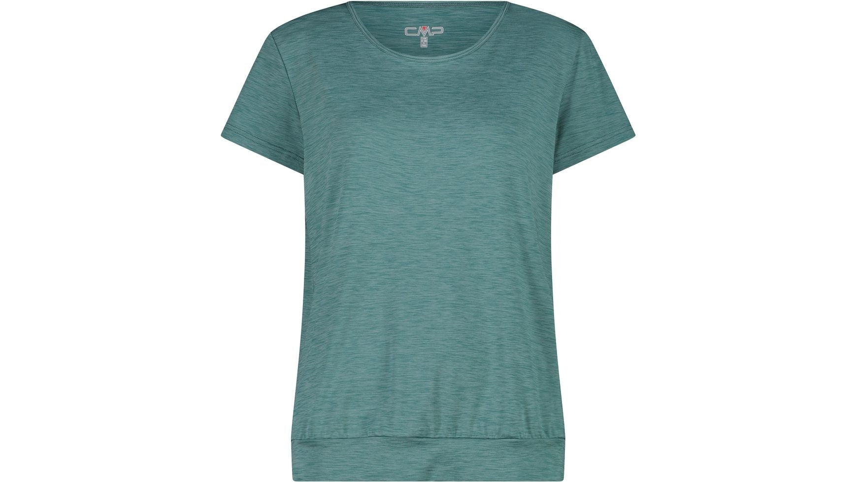 CMP WOMAN T-Shirt, Damen T-Shirt, petrolblau meliert (Frontal), Rundhalsausschnitt