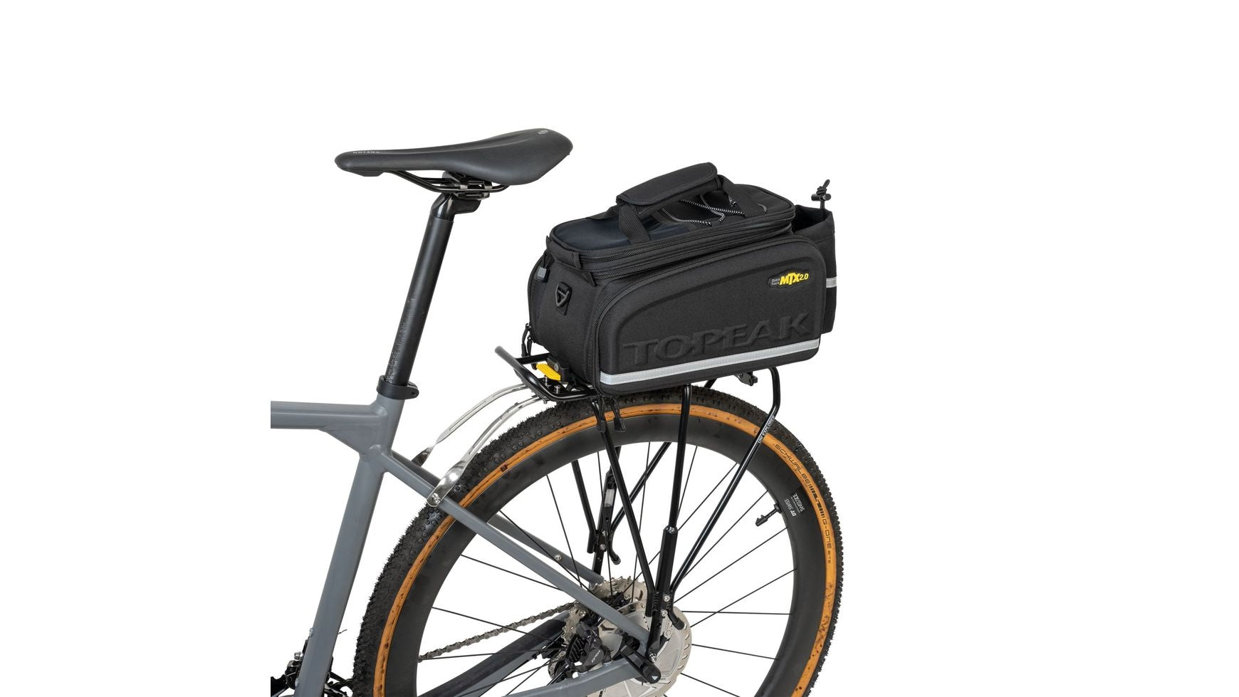 Topeak MTX TrunkBag DXP 2.0 Fahrradtasche auf dem Gepäckträger montiert