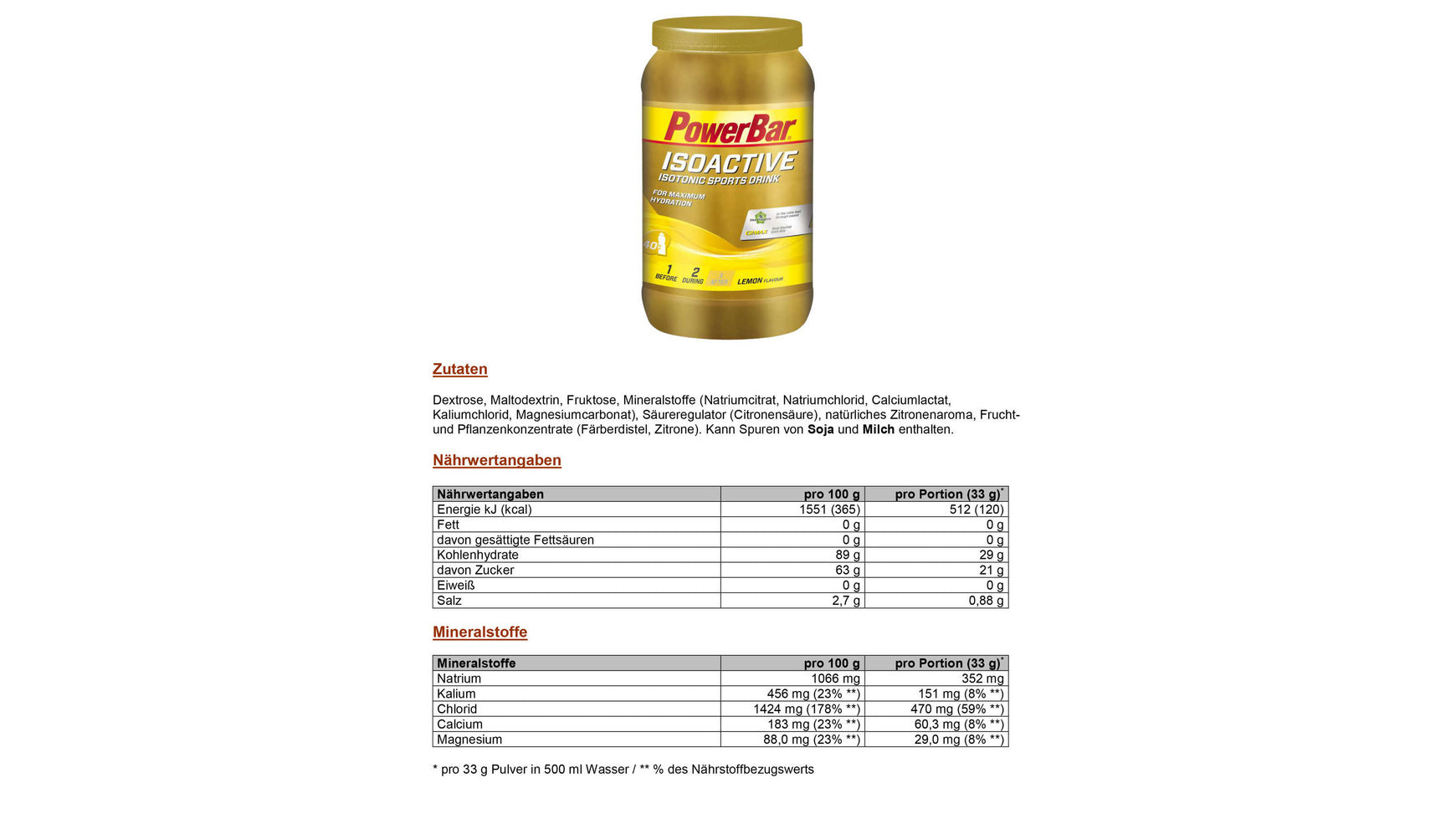PowerBar Isoactive 1320 g. image 3