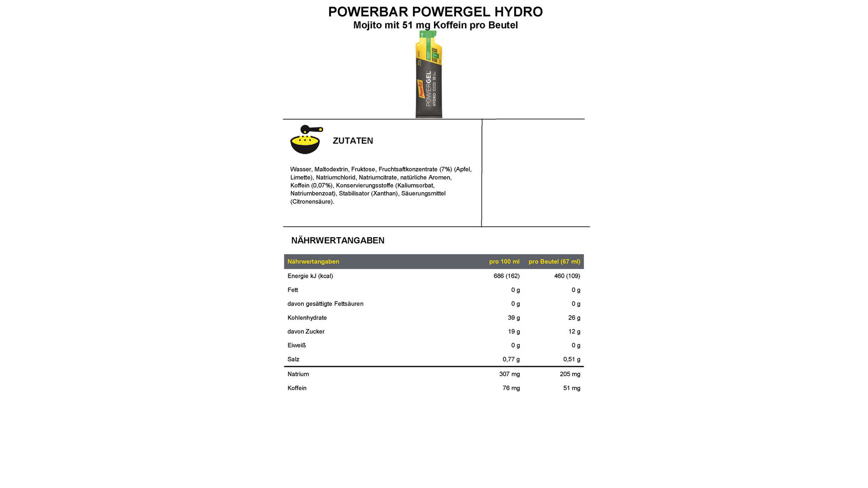 PowerBar PowerGel Hydro 67 ml image 1