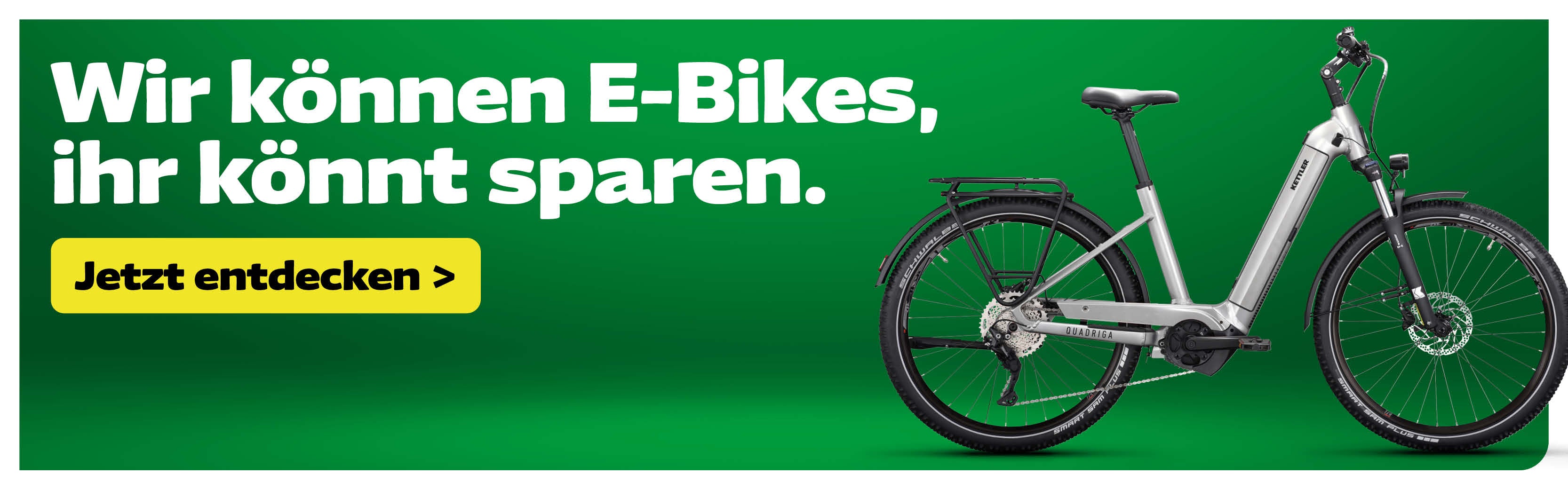 Wir können E-Bikes, ihr könnt sparen.