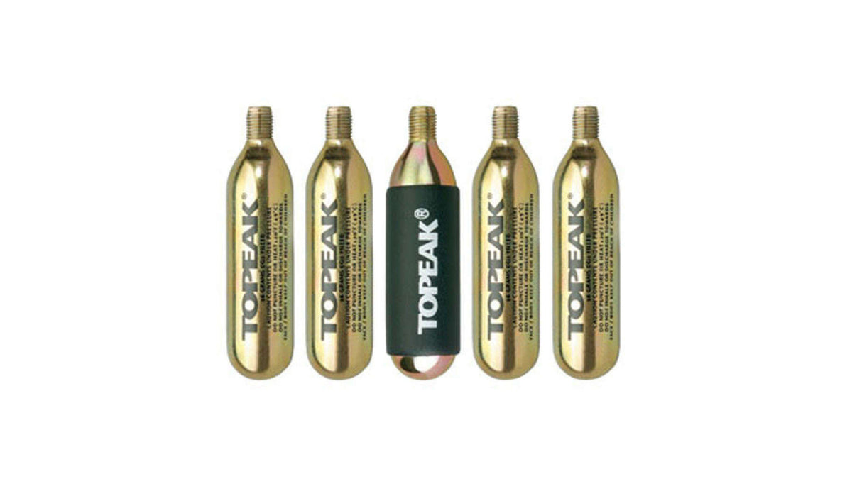 Topeak CO2-Kartuschen 16g - Gewinde 5er Set Gelb Modell 2026