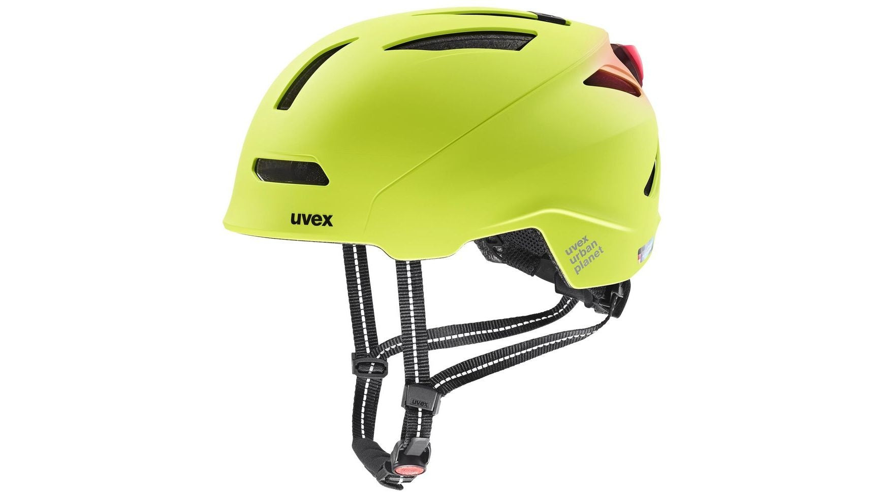 Uvex Urban Planet LED – Casque Vélo Ville En Matériaux Recyclés, LED Rechargeable, 14 Aérations, IAS 3D, Taille Ajustable, Fabriqué En Allemagne