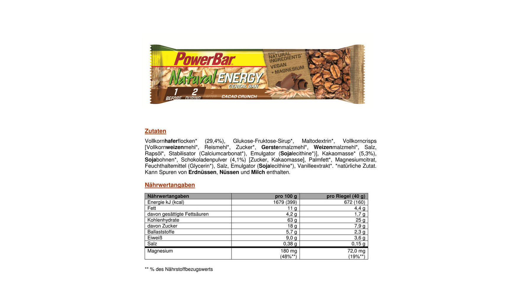 PowerBar Natural Energy Bar Cereal image 5